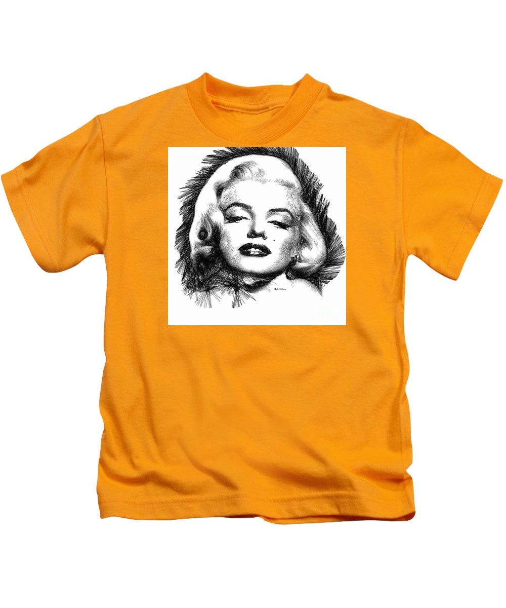 Kids T-Shirt - Marilyn Monroe Sketch In Black And White 2