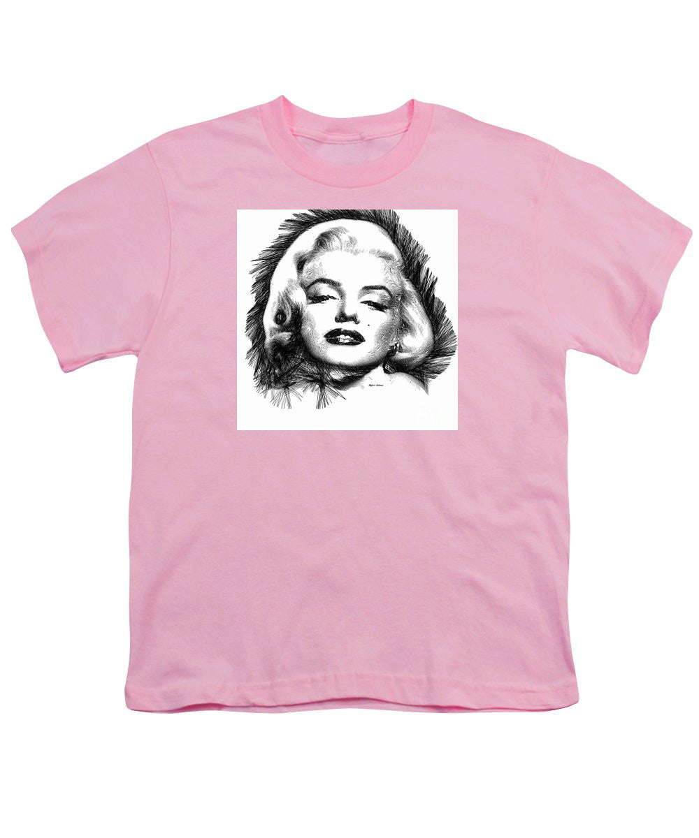 Youth T-Shirt - Marilyn Monroe Sketch In Black And White 2