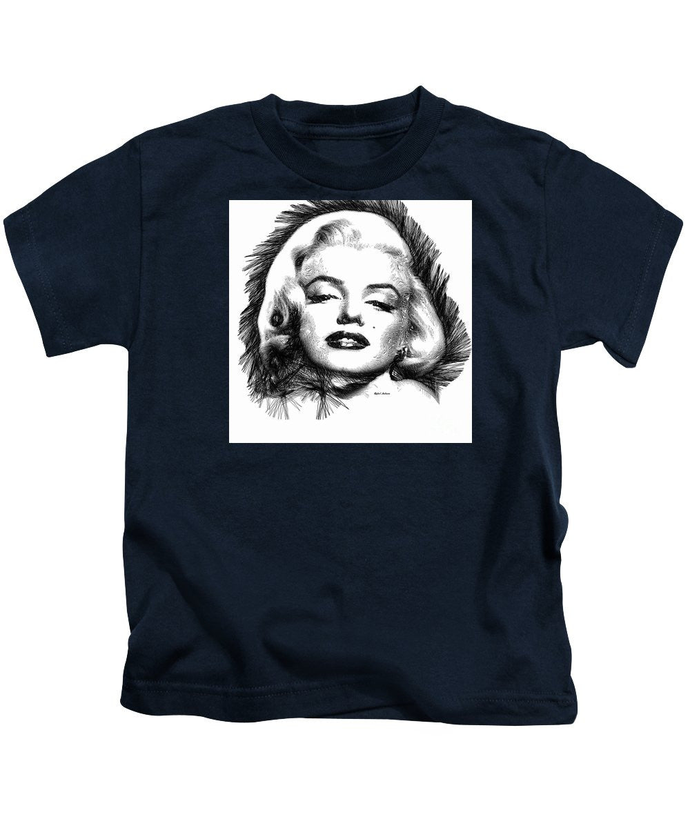 Kids T-Shirt - Marilyn Monroe Sketch In Black And White 2