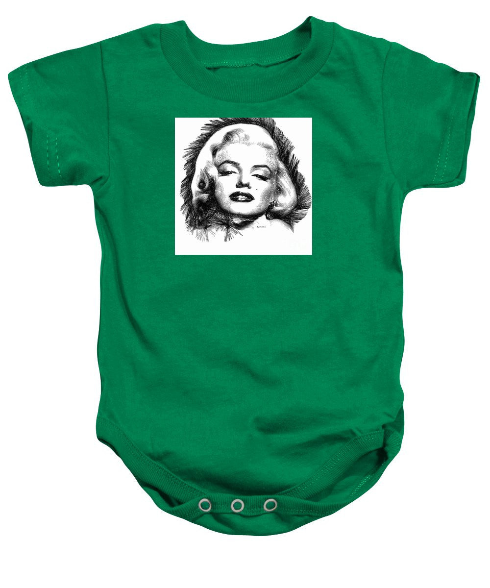 Baby Onesie - Marilyn Monroe Sketch In Black And White 2