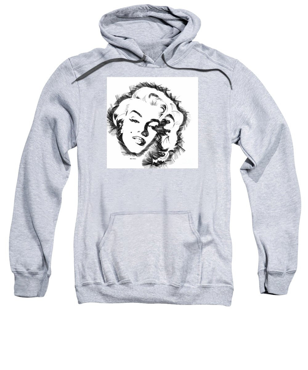 Sweatshirt - Marilyn Monroe Sketch In Black And White