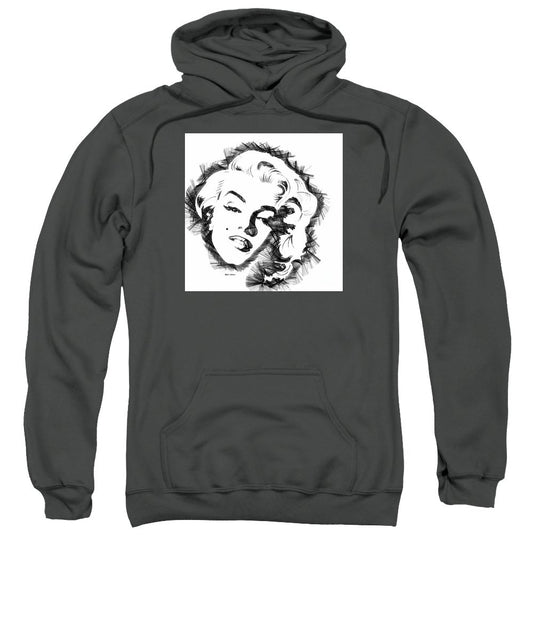 Sweatshirt - Marilyn Monroe Sketch In Black And White