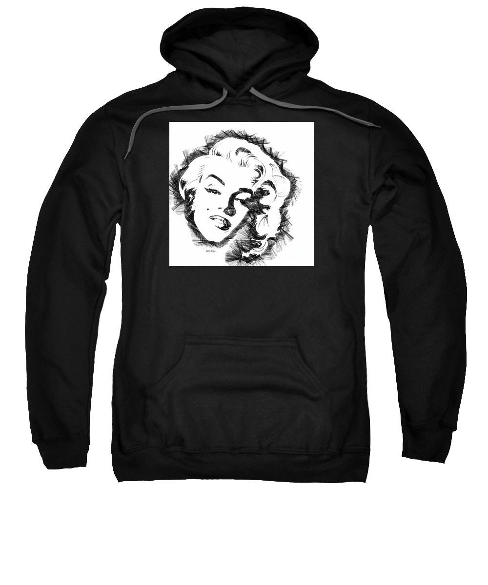 Sweatshirt - Marilyn Monroe Sketch In Black And White