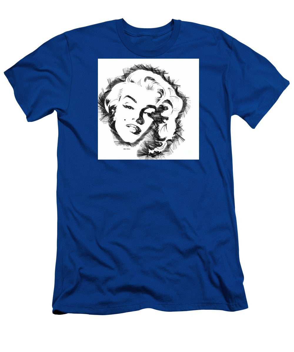 Men's T-Shirt (Slim Fit) - Marilyn Monroe Sketch In Black And White