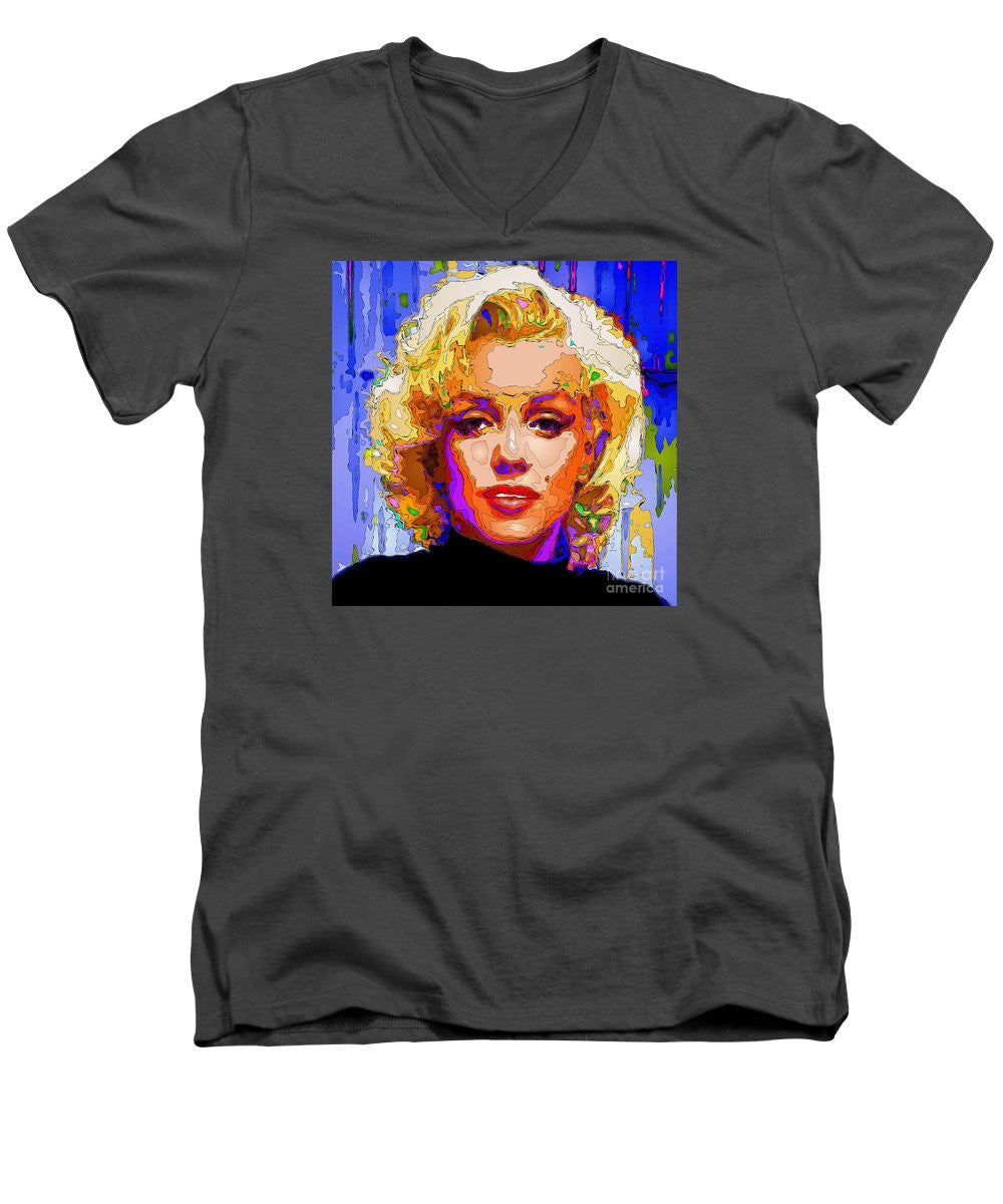 Men's V-Neck T-Shirt - Marilyn Monroe. Pop Art