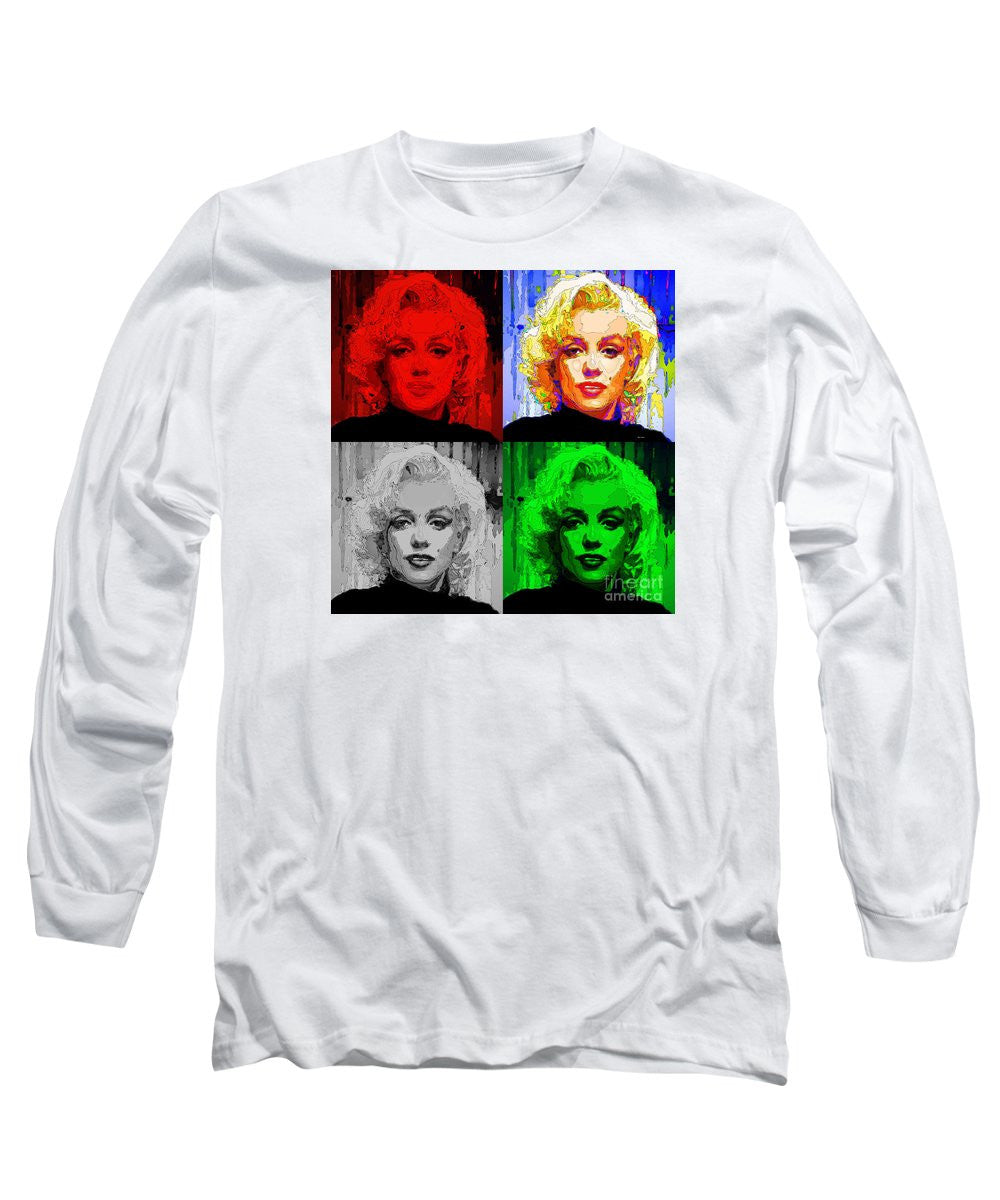 Long Sleeve T-Shirt - Marilyn Monroe - Quad. Pop Art