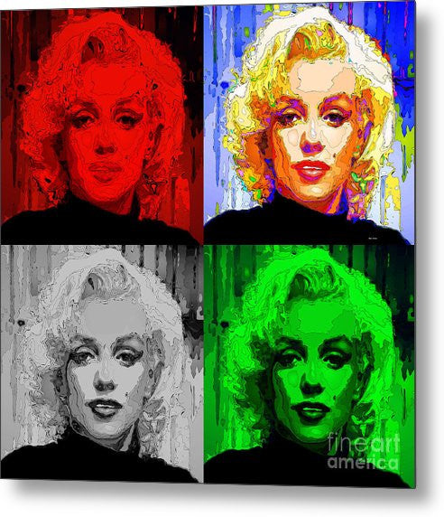 Metal Print - Marilyn Monroe - Quad. Pop Art