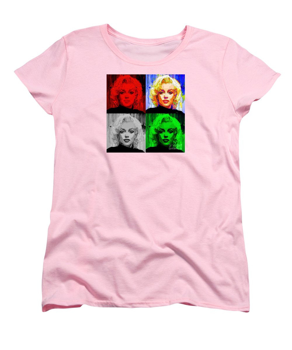 Women's T-Shirt (Standard Cut) - Marilyn Monroe - Quad. Pop Art