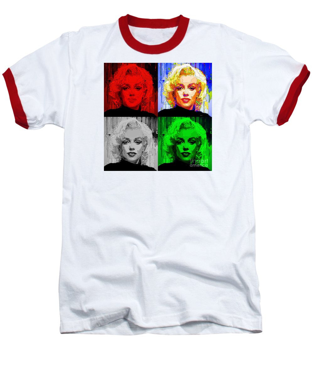Baseball T-Shirt - Marilyn Monroe - Quad. Pop Art