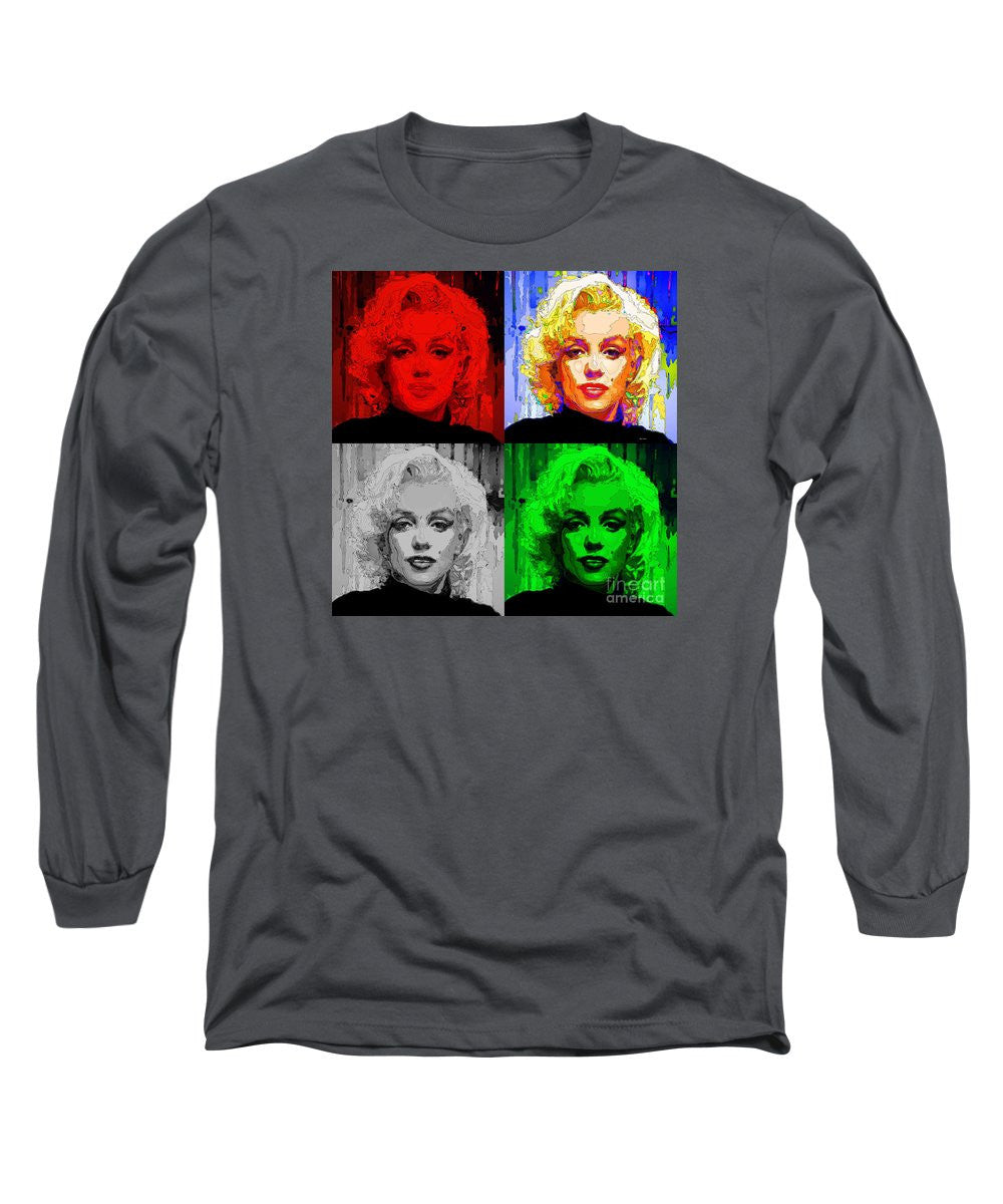 Long Sleeve T-Shirt - Marilyn Monroe - Quad. Pop Art