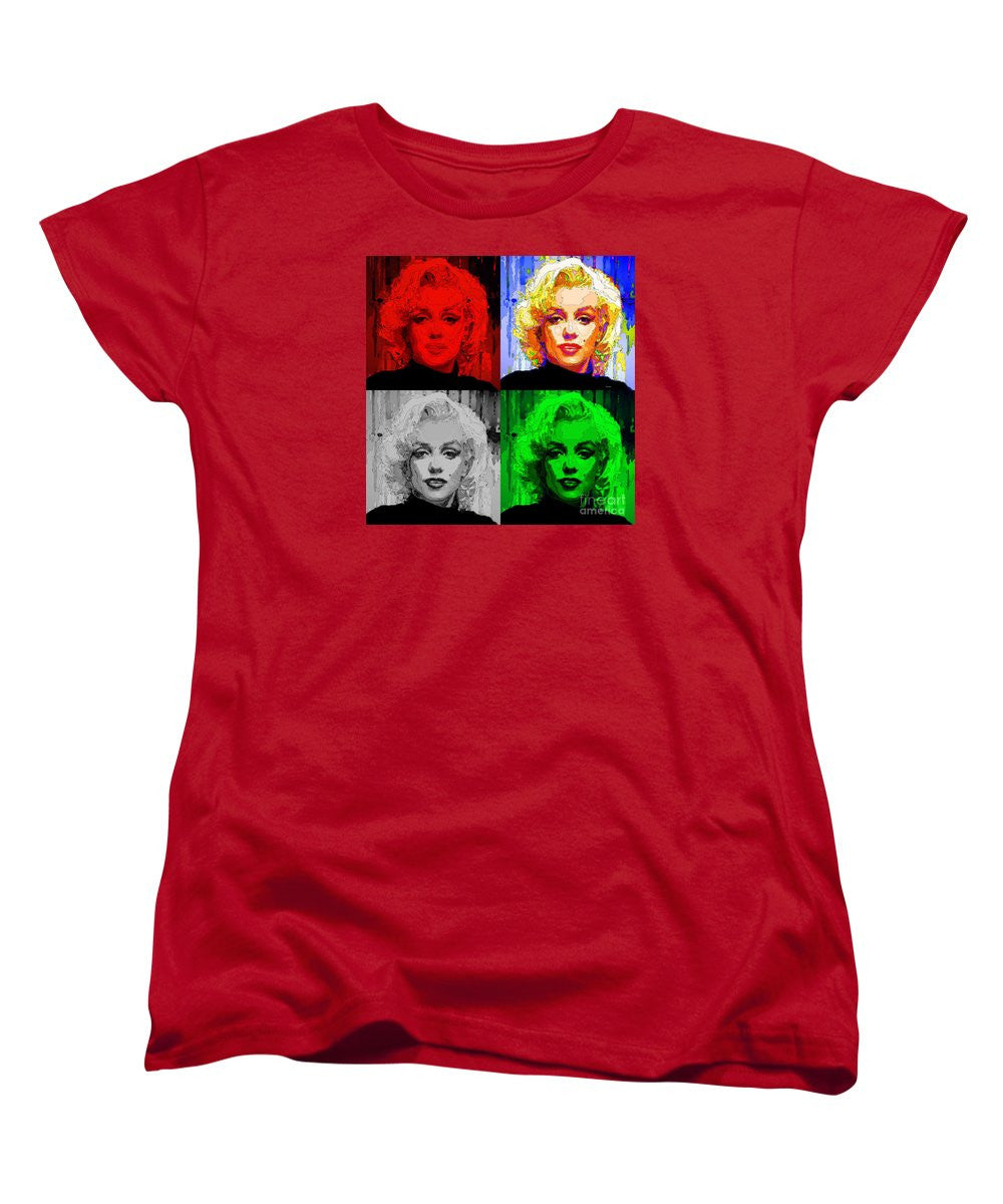 Women's T-Shirt (Standard Cut) - Marilyn Monroe - Quad. Pop Art