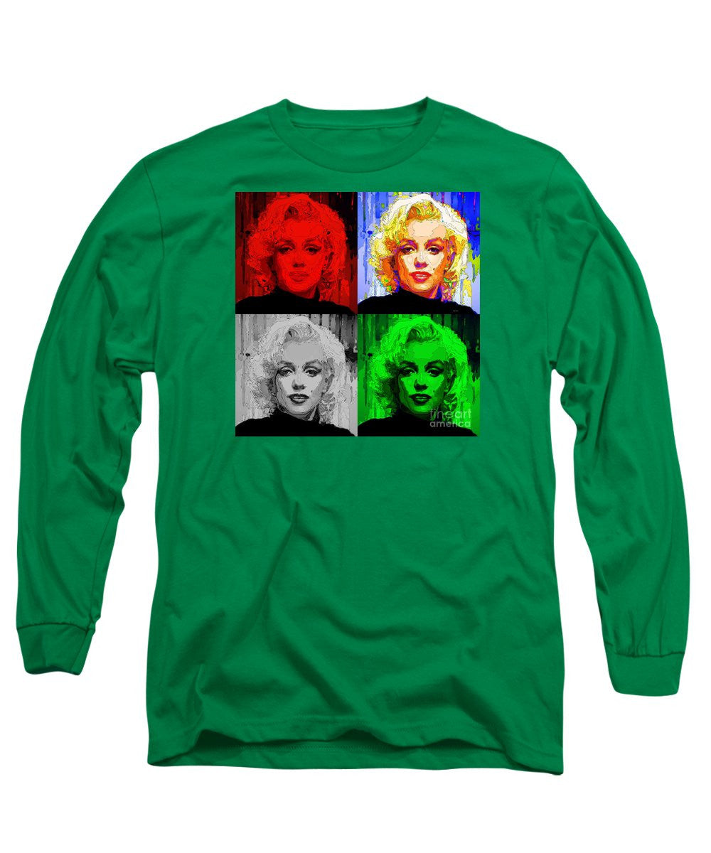 Long Sleeve T-Shirt - Marilyn Monroe - Quad. Pop Art