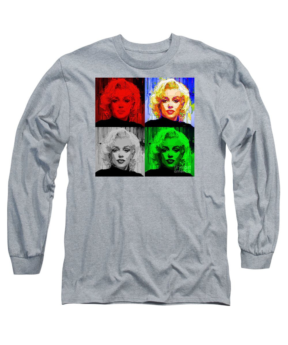 Long Sleeve T-Shirt - Marilyn Monroe - Quad. Pop Art