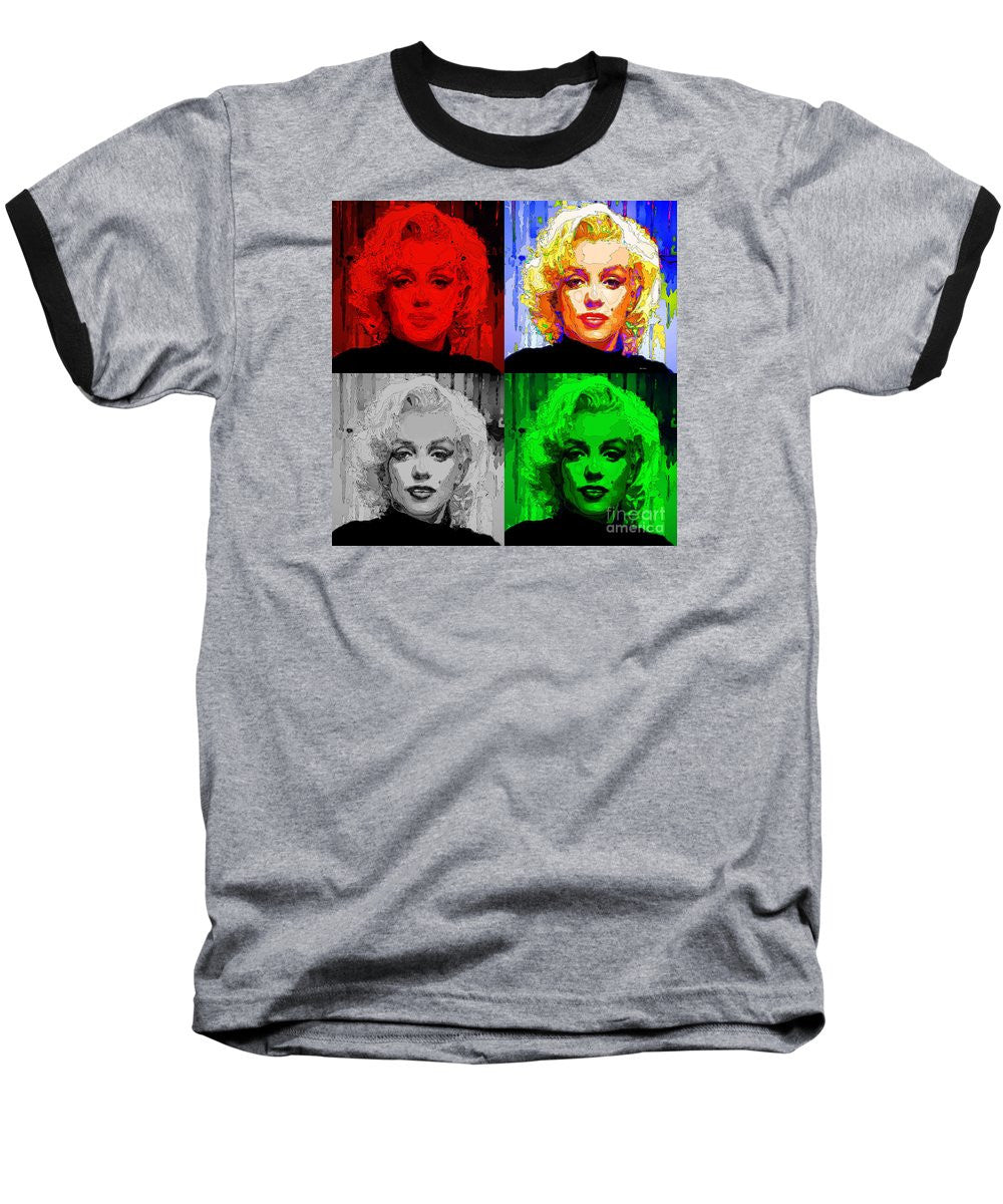 Baseball T-Shirt - Marilyn Monroe - Quad. Pop Art