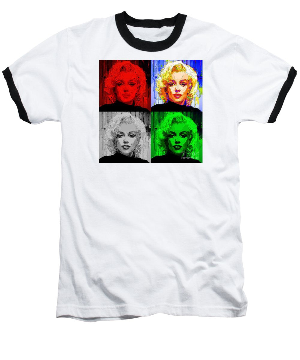 Baseball T-Shirt - Marilyn Monroe - Quad. Pop Art