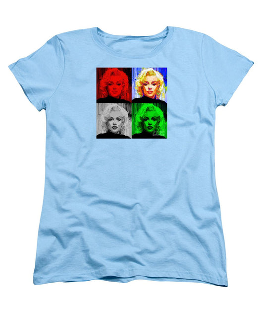 Women's T-Shirt (Standard Cut) - Marilyn Monroe - Quad. Pop Art