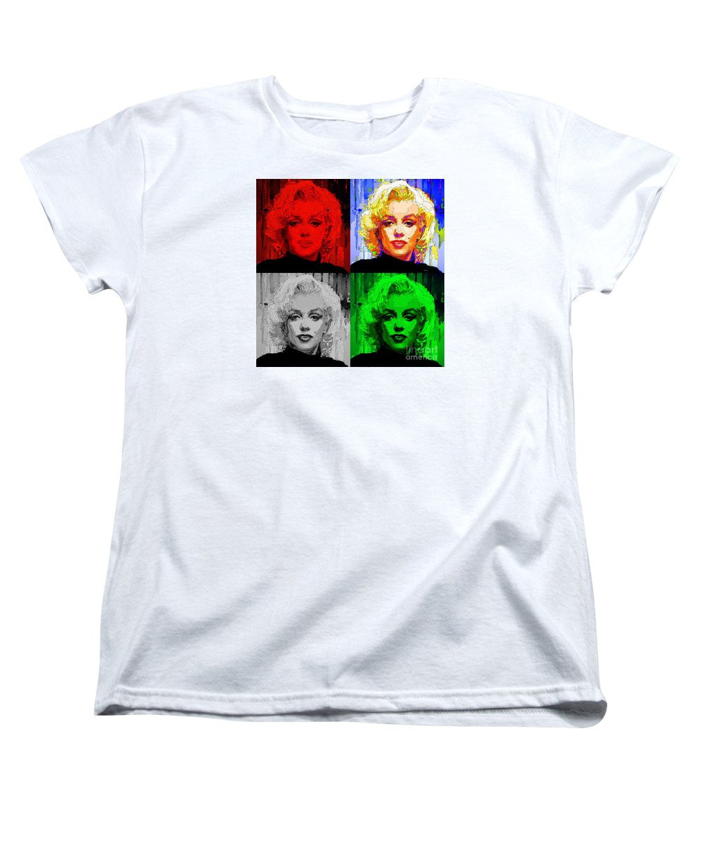 Women's T-Shirt (Standard Cut) - Marilyn Monroe - Quad. Pop Art