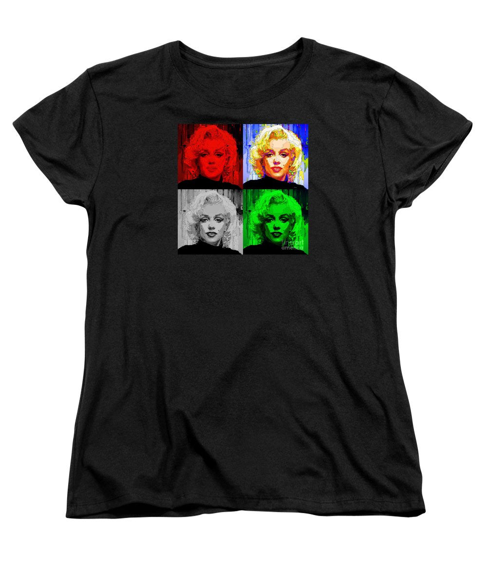 Women's T-Shirt (Standard Cut) - Marilyn Monroe - Quad. Pop Art