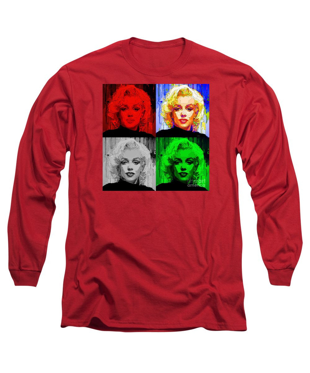 Long Sleeve T-Shirt - Marilyn Monroe - Quad. Pop Art