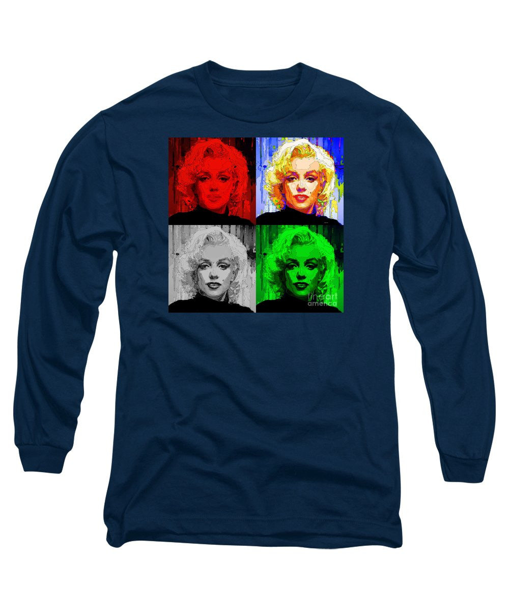 Long Sleeve T-Shirt - Marilyn Monroe - Quad. Pop Art