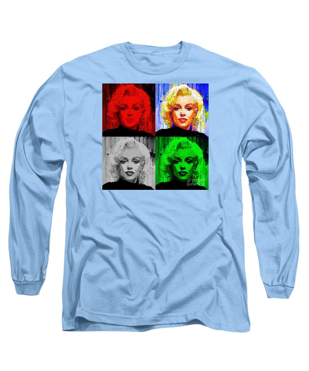 Long Sleeve T-Shirt - Marilyn Monroe - Quad. Pop Art