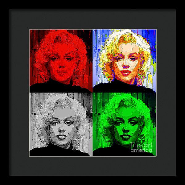 Framed Print - Marilyn Monroe - Quad. Pop Art