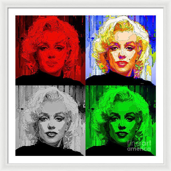 Framed Print - Marilyn Monroe - Quad. Pop Art