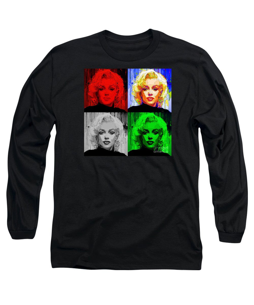 Long Sleeve T-Shirt - Marilyn Monroe - Quad. Pop Art