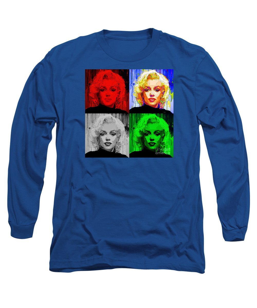 Long Sleeve T-Shirt - Marilyn Monroe - Quad. Pop Art