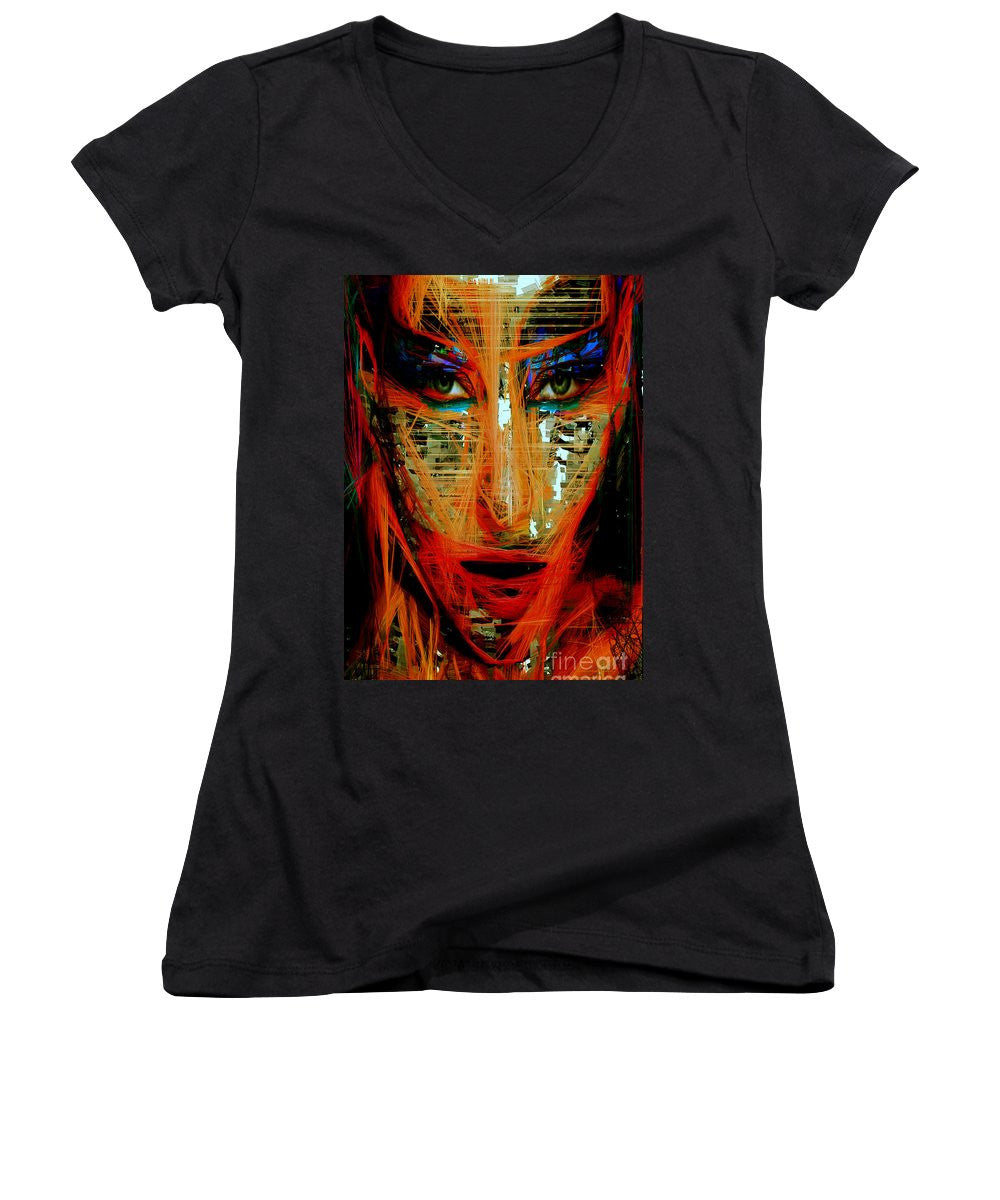 Women's V-Neck T-Shirt (Junior Cut) - Masquerade 9576