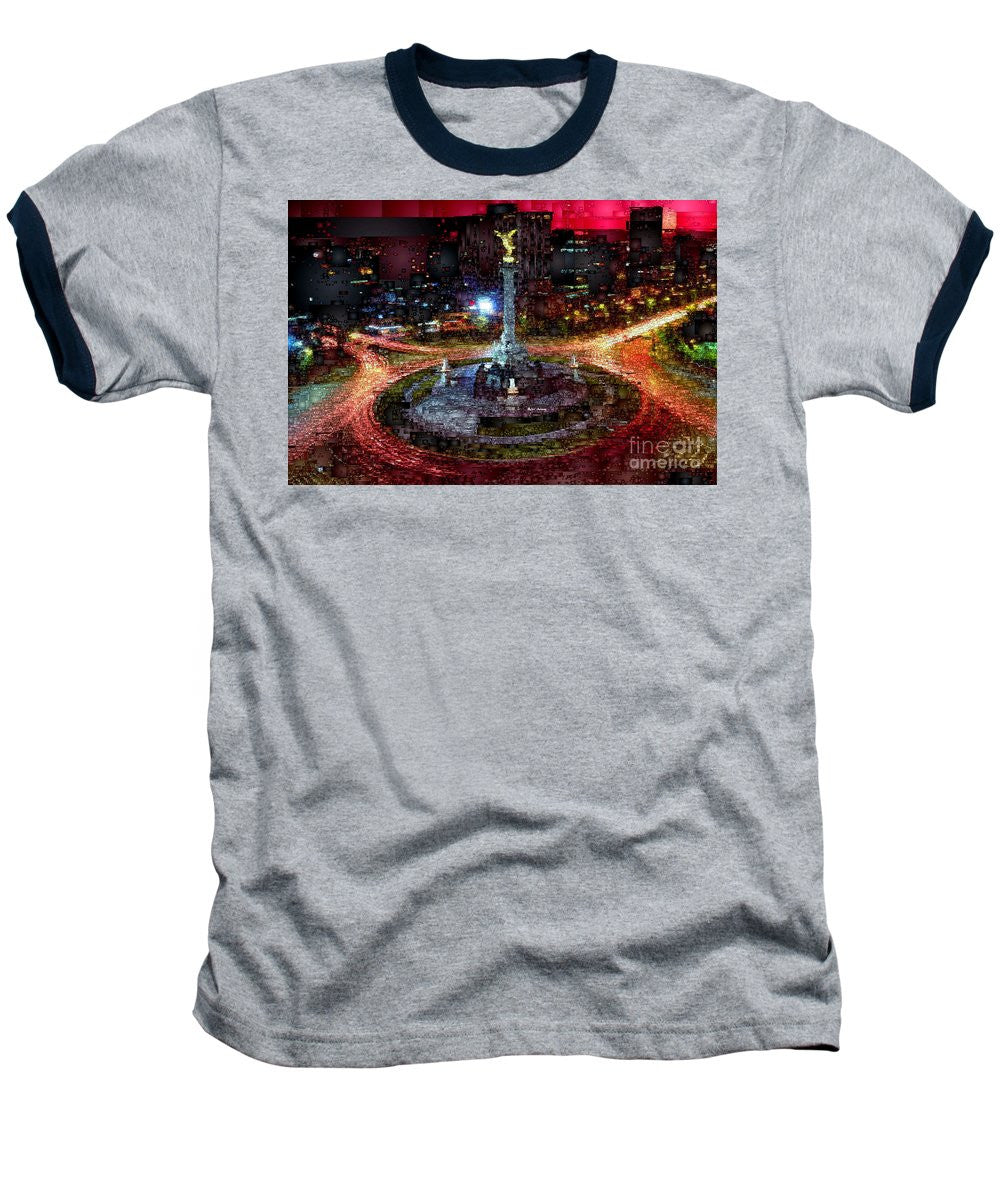 T-shirt de baseball - Mexico City Df la nuit