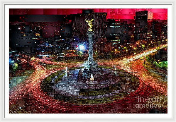 Framed Print - Mexico City D.f At Night