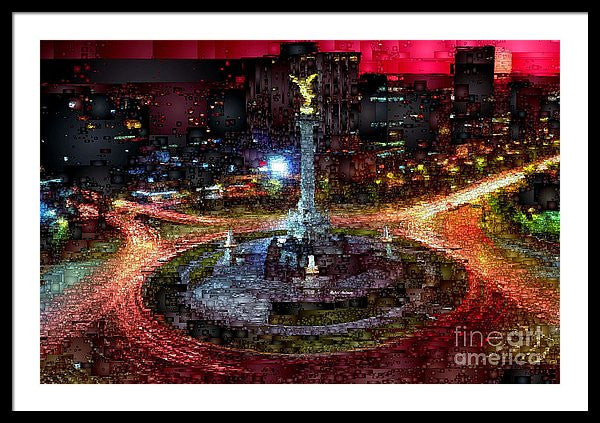 Framed Print - Mexico City D.f At Night