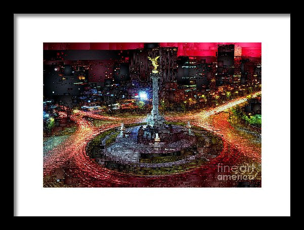 Framed Print - Mexico City D.f At Night