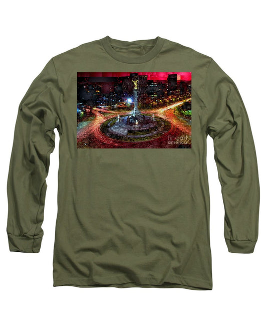 Long Sleeve T-Shirt - Mexico City D.f At Night