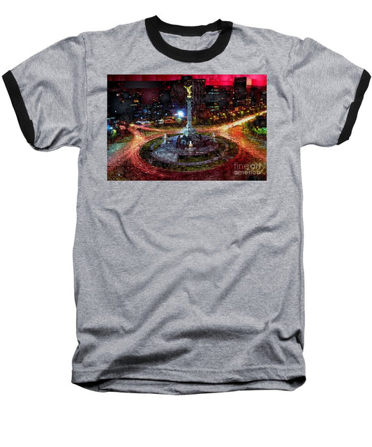 Baseball T-Shirt - Mexico City D.f At Night