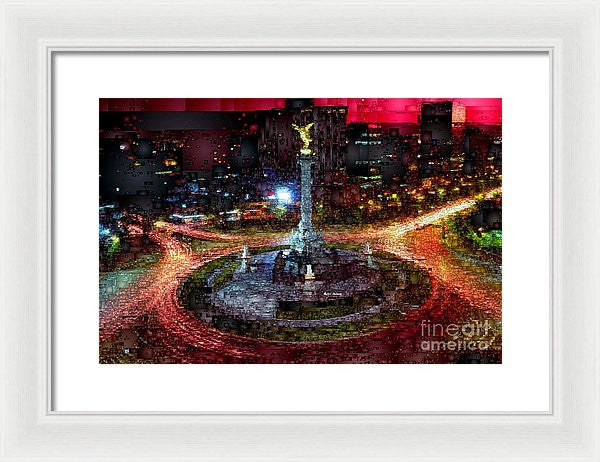 Framed Print - Mexico City D.f At Night