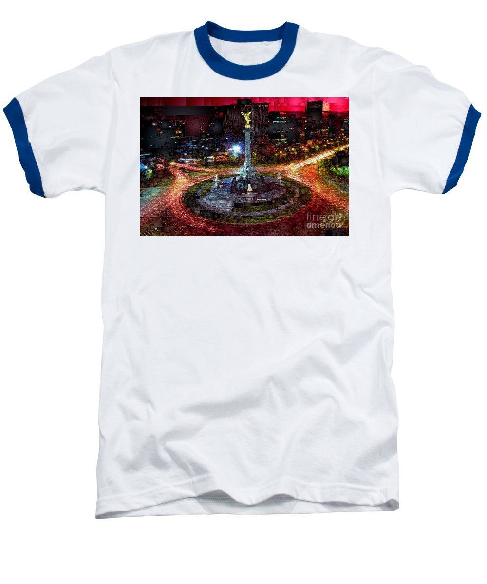 T-shirt de baseball - Mexico City Df la nuit