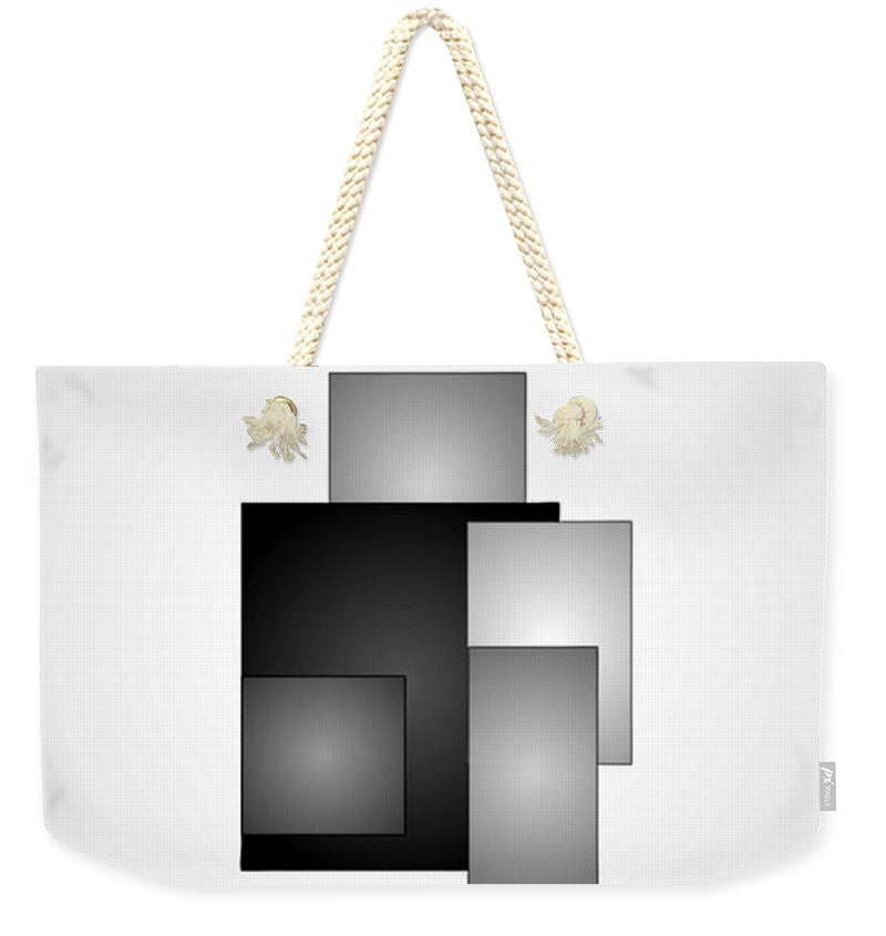 Weekender Tote Bag - Minimal Black And White