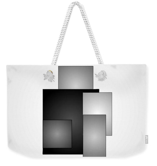 Sac fourre-tout Weekender - Noir et blanc minimaliste