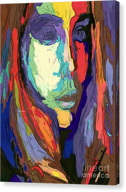 Modern Impressionist Female Portrait - Canvas Print