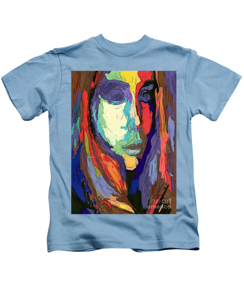 Modern Impressionist Female Portrait - Kids T-Shirt