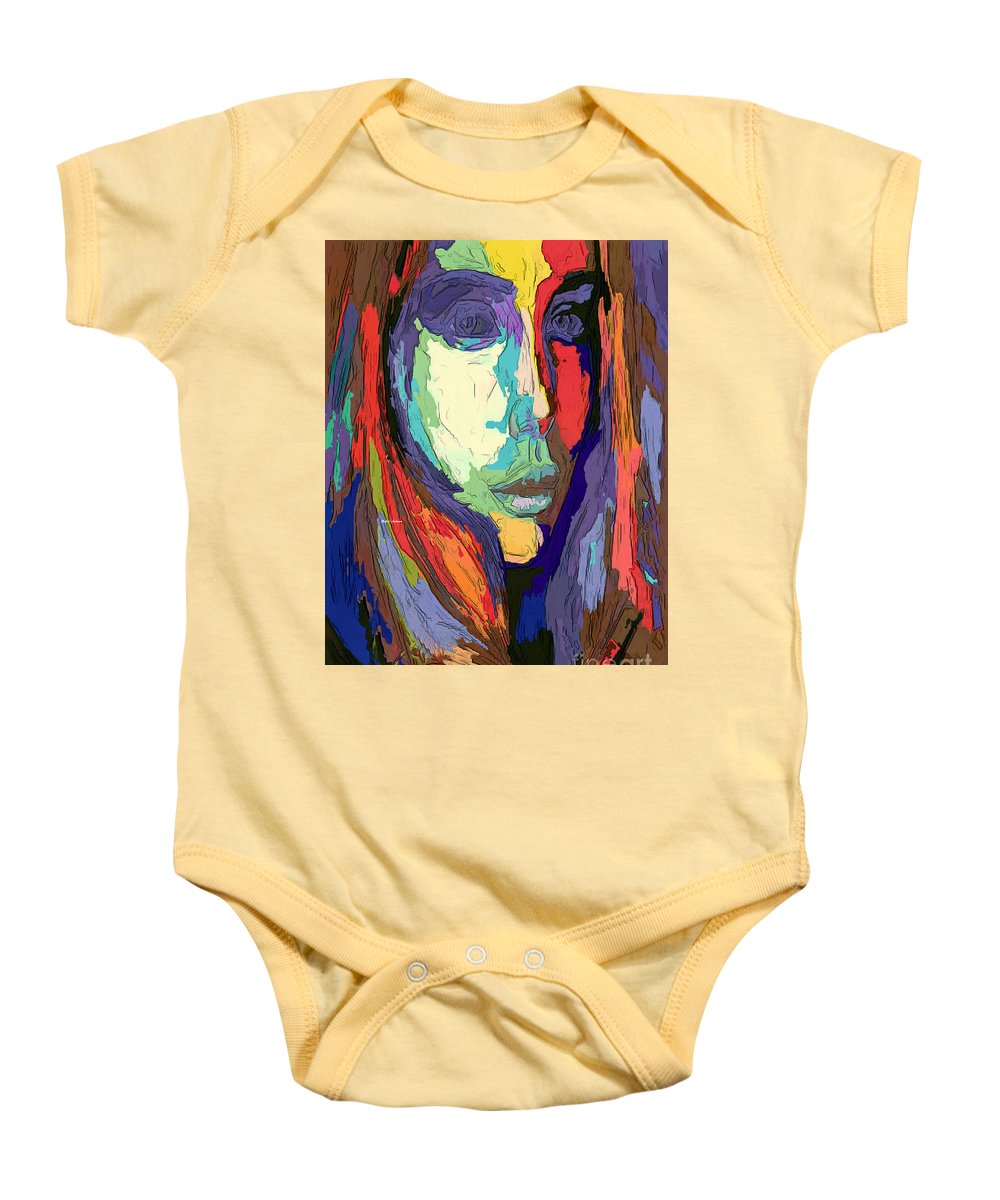 Modern Impressionist Female Portrait - Baby Onesie