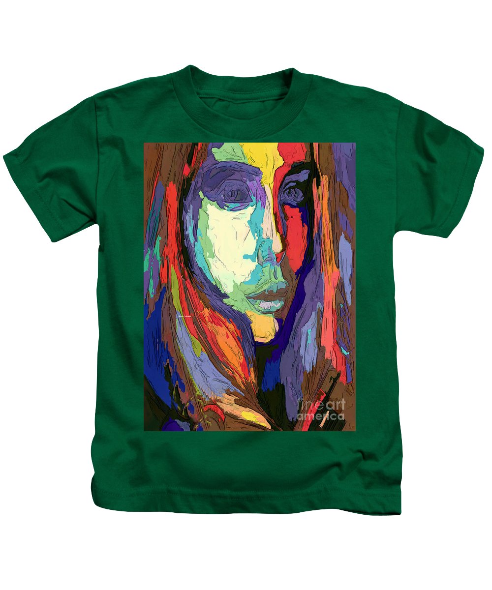 Modern Impressionist Female Portrait - Kids T-Shirt