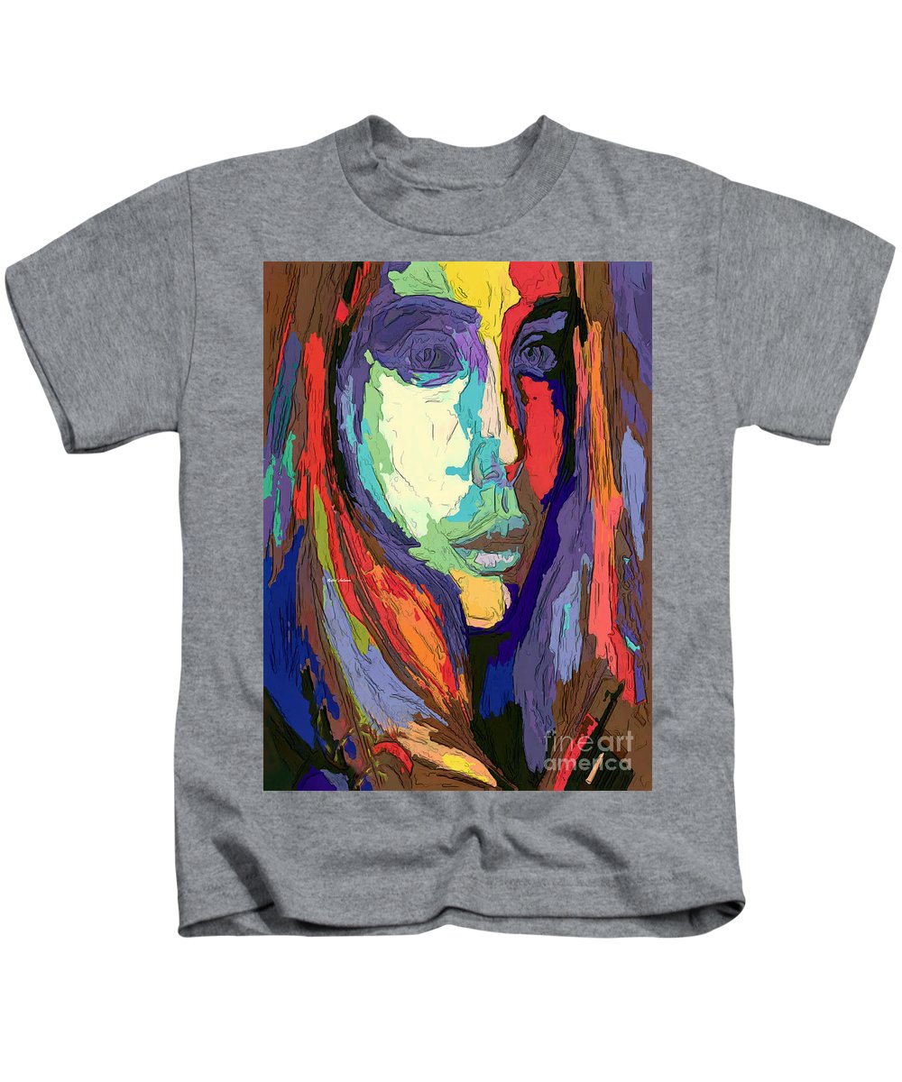 Modern Impressionist Female Portrait - Kids T-Shirt