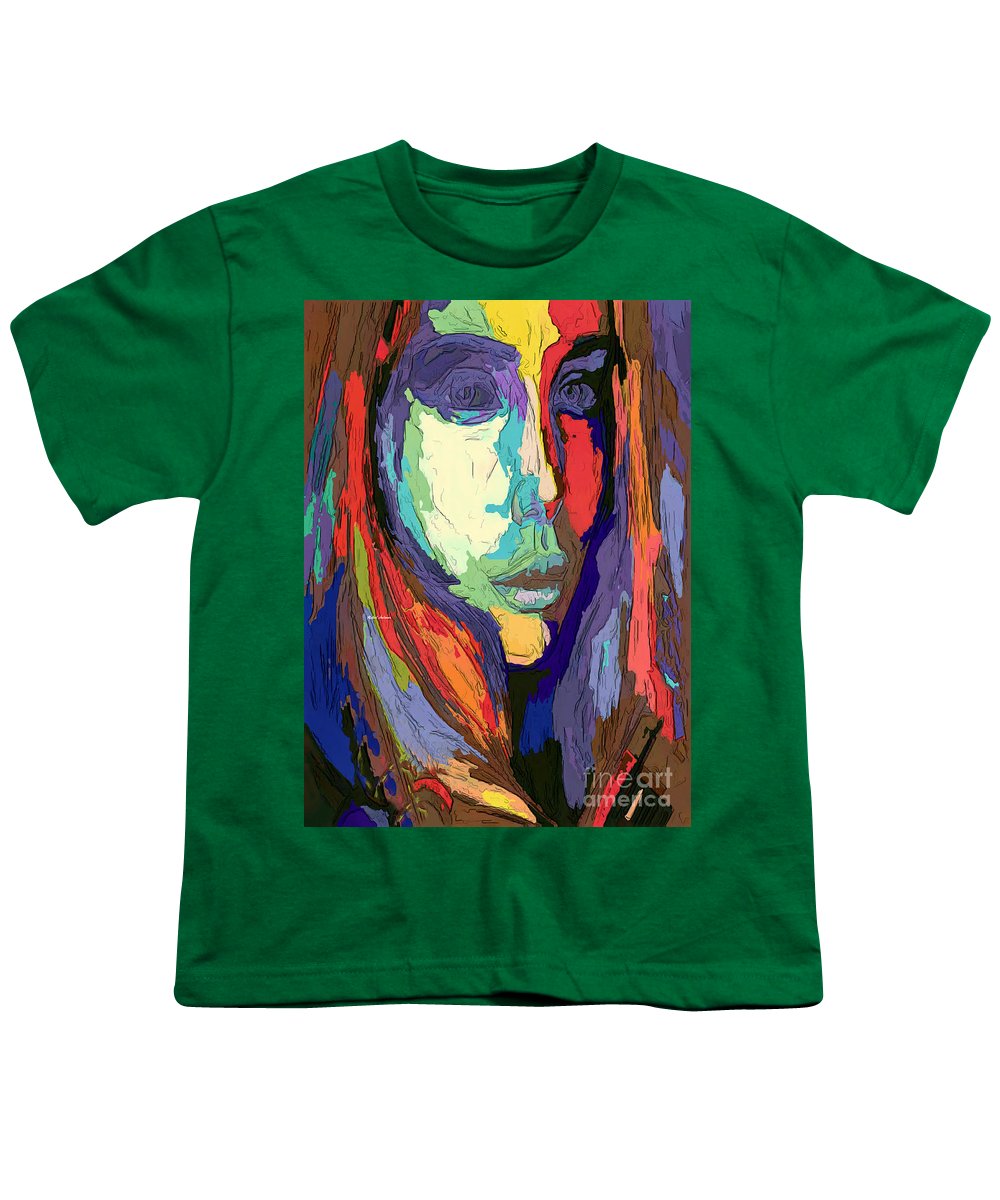 Modern Impressionist Female Portrait - Youth T-Shirt