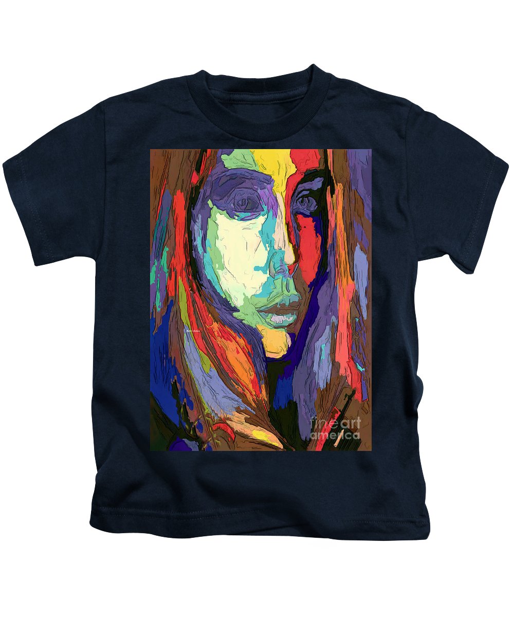 Modern Impressionist Female Portrait - Kids T-Shirt