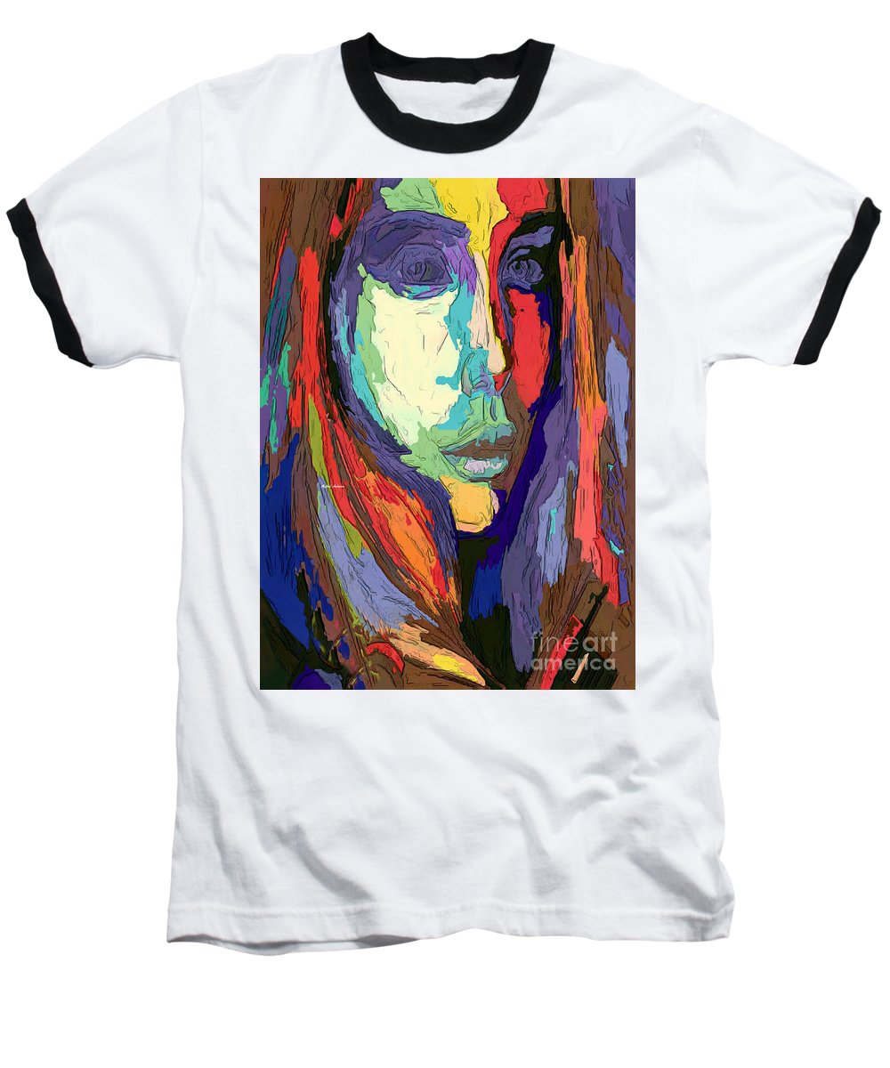 Modern Impressionist Female Portrait - Baseball T-Shirt