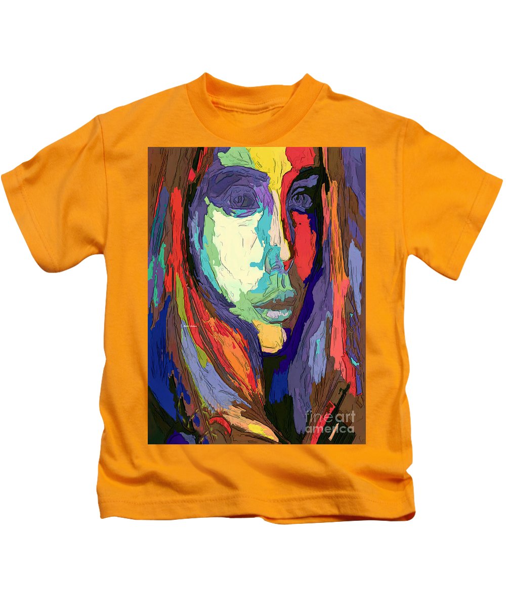 Modern Impressionist Female Portrait - Kids T-Shirt