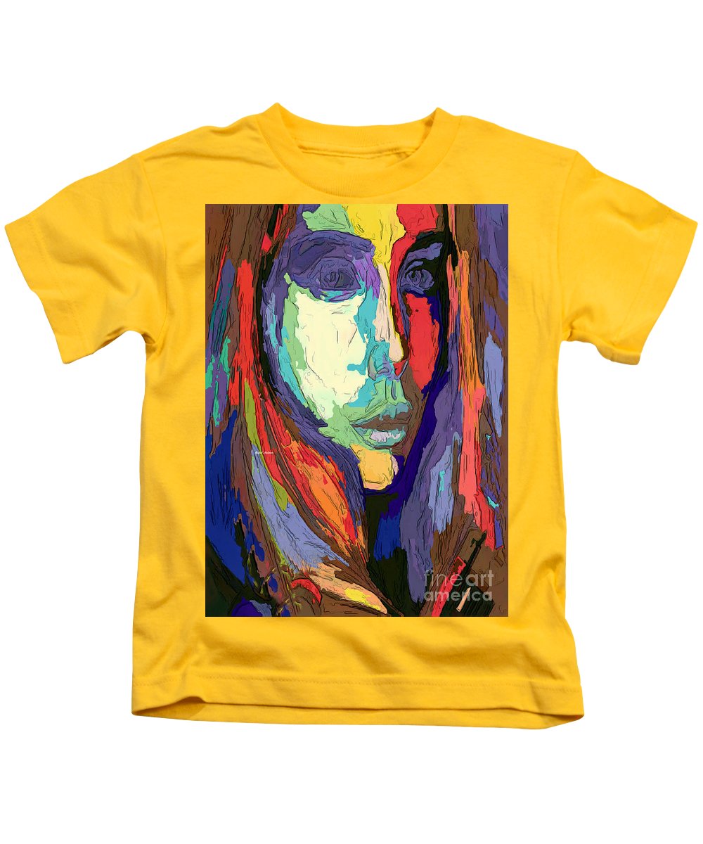 Modern Impressionist Female Portrait - Kids T-Shirt